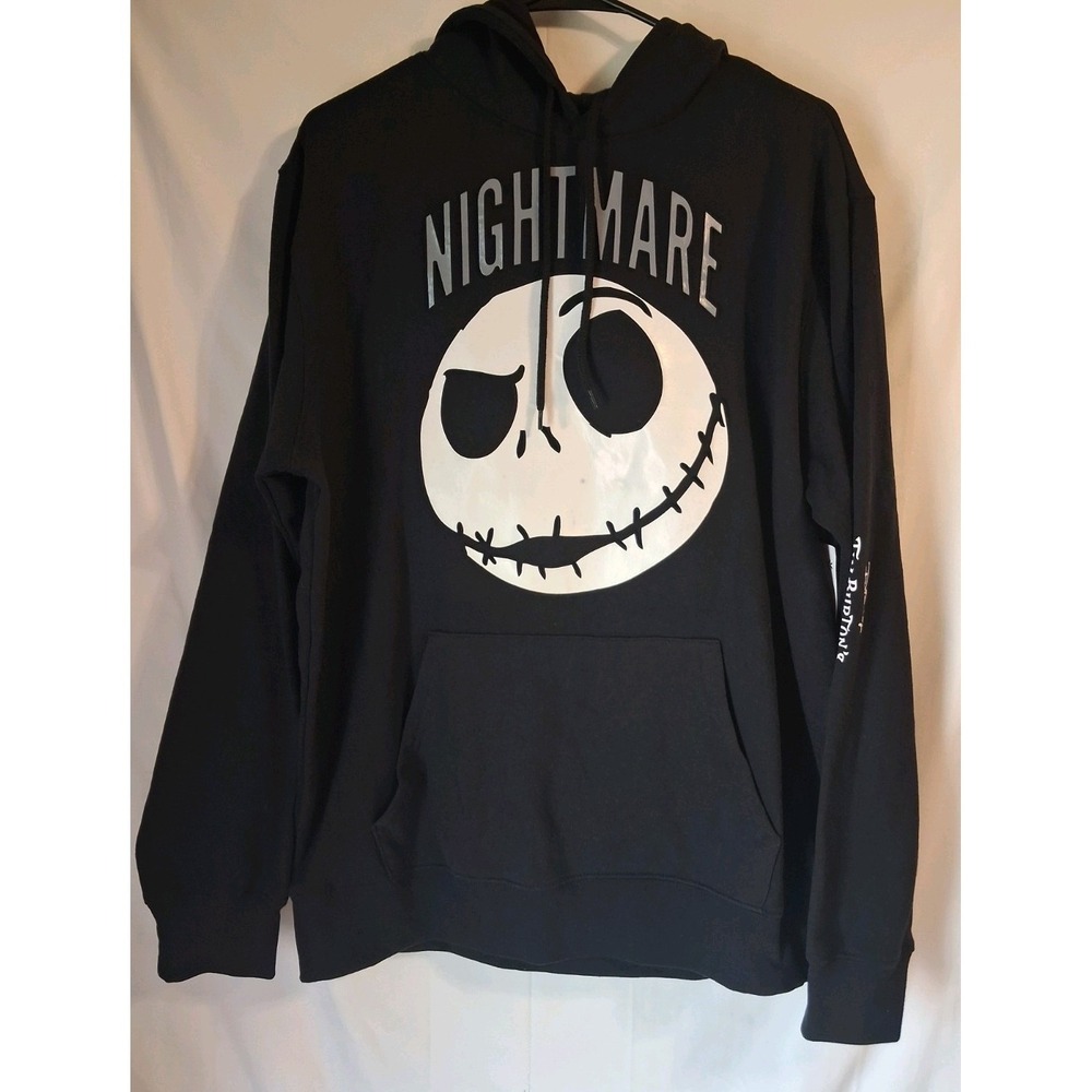 Nightmare Before Christmas Black/White Hoodie Men's Large NWT